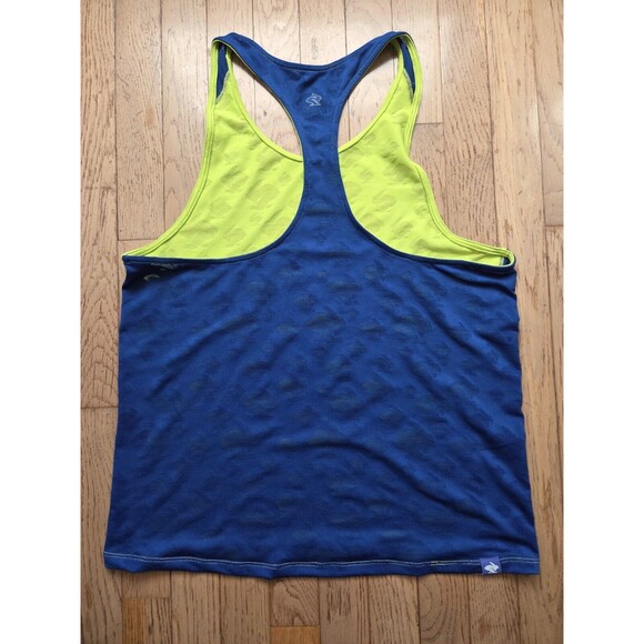 Rabbit Men's Racerback Tank Top 'Champ' Size Medium Yellow Blue - Picture 3 of 3
